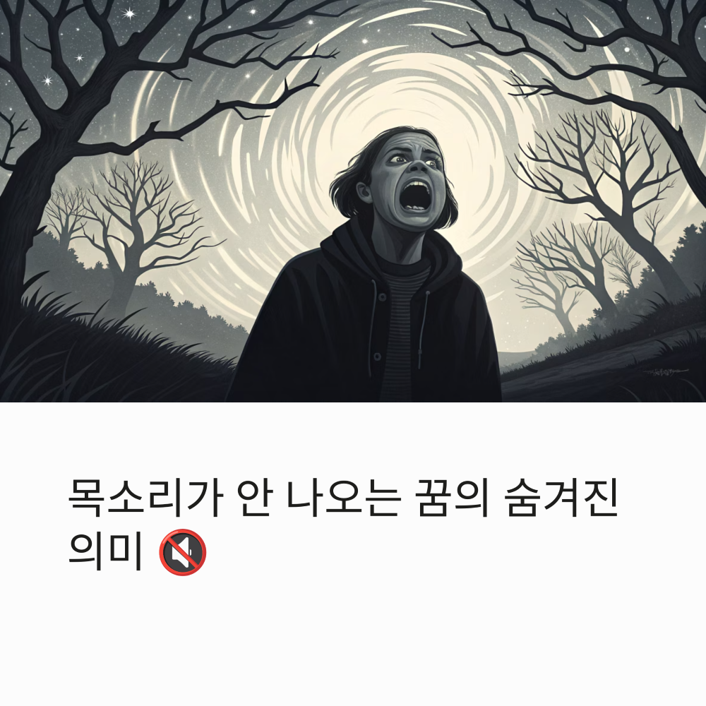 목소리가 안나와 공포에 질린 사람의 모습
