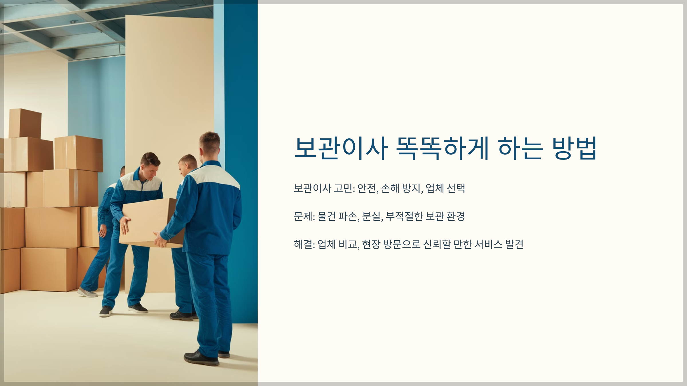 보관이사 똑똑하게 하는 방법
