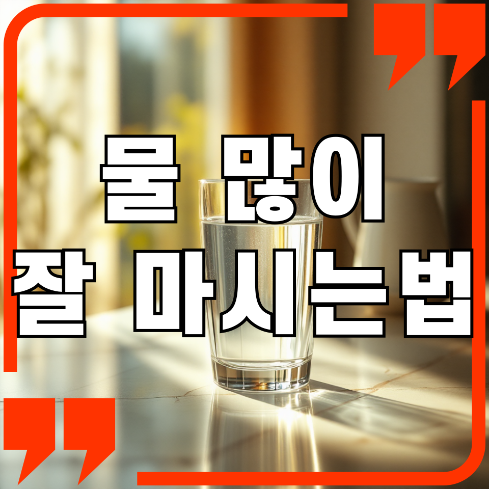 햇살 가득한 아침 물 한 컵