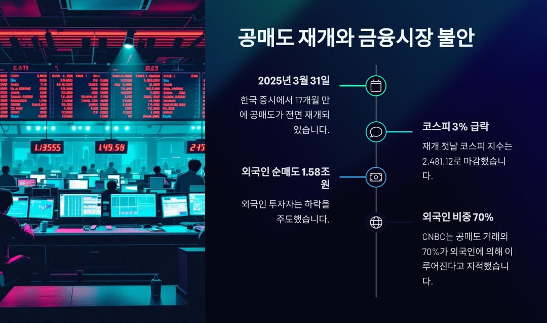 공매도 재개와 금융시장 불안