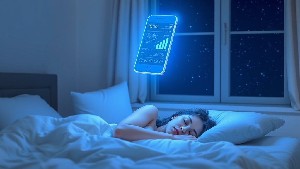 잠자는 여성과 스마트폰