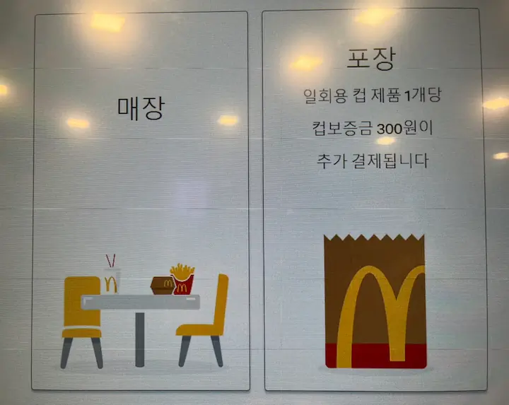 컵 보증금 제도 맥도날드