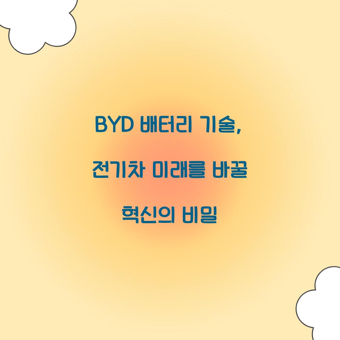 BYD 배터리 기술