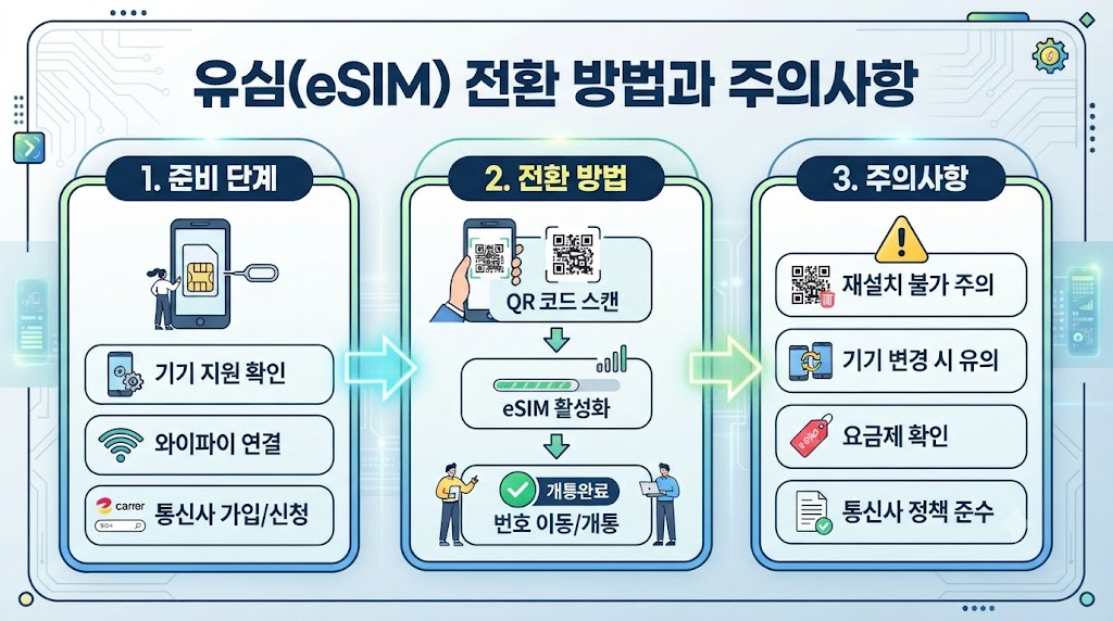 유심 eSIM 전환 방법