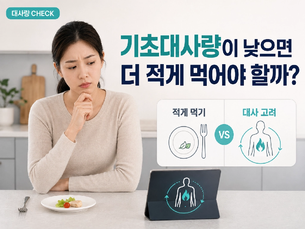 기초대사량 낮으면 더 적게 먹어야 할까