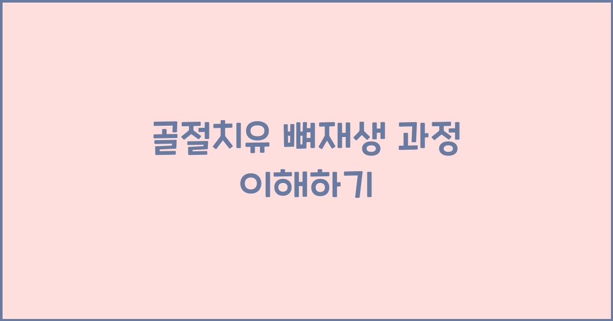 골절치유, 뼈재생 과정