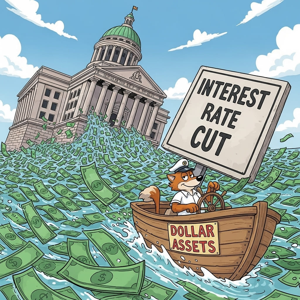 미국 연준으로 부터 달러가 흘러 나오고 있다