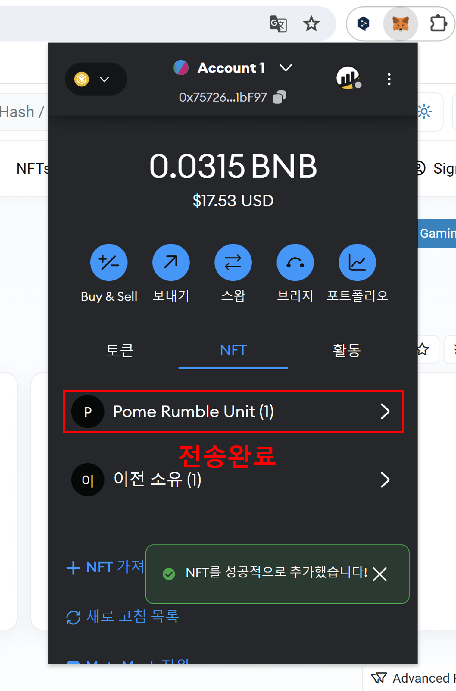 포메럼블 NFT 구매하기 17