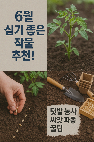 6월 심기 좋은 작물 추천! 텃밭 농사 씨앗 파종 꿀팁