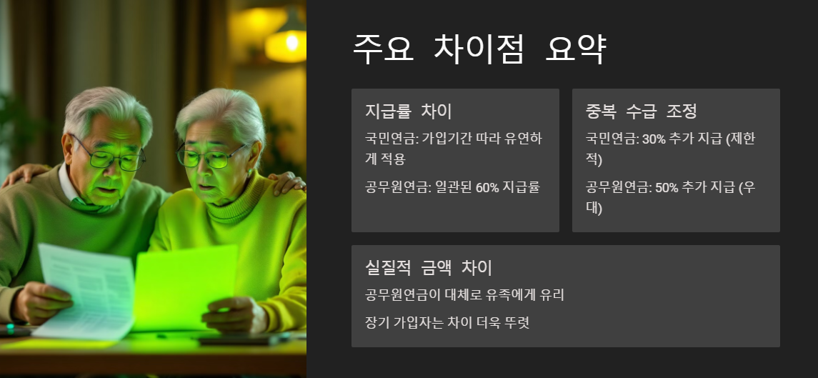 국민연금, 공무원연금, 유족연금 차이는 얼마나 날까? 제도별 비교 정리