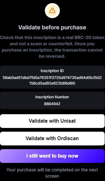 ordinals wallet 거래소