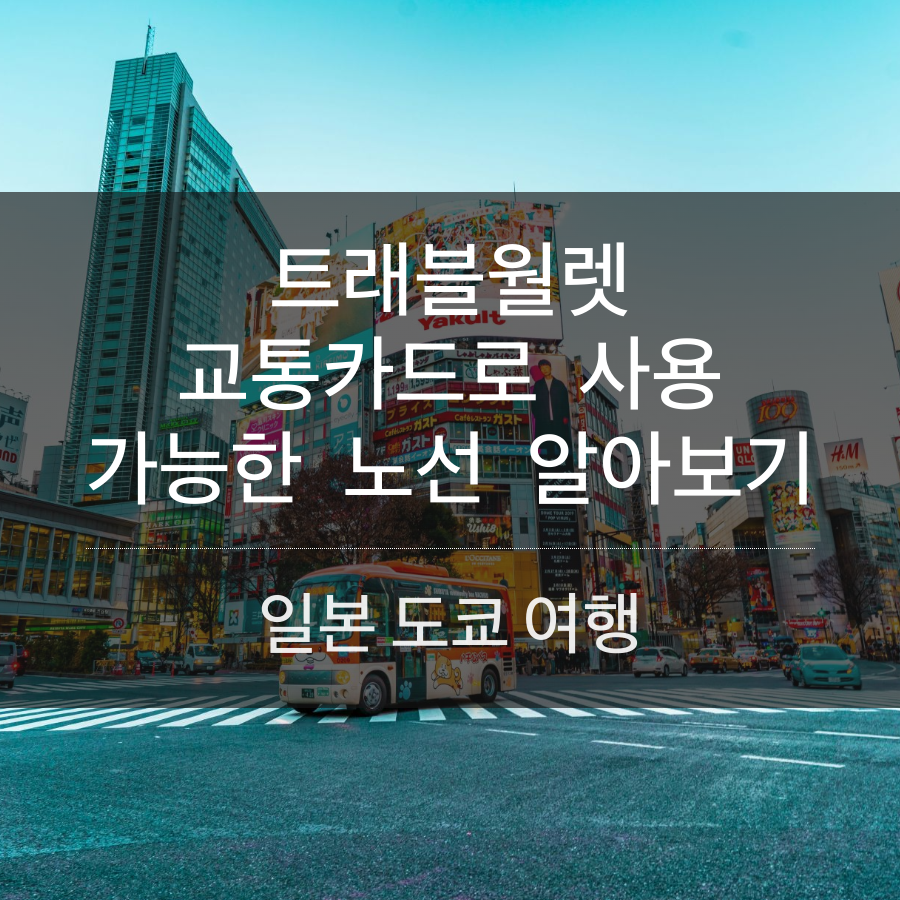 일본 도쿄 여행 할 때 트레블월렛 교통카드(지하철, 버스)로 사용법