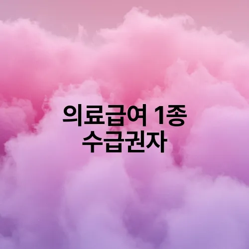 의료급여 1종 수급권자