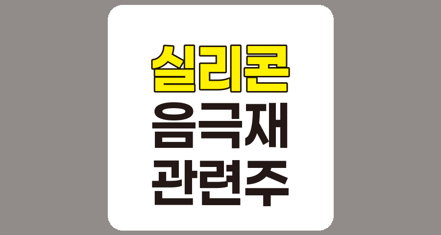 실리콘 음극재 관련주 TOP 7, 상세 분석 및 정리