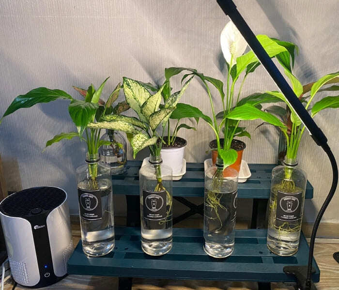 다이소-원예용조립식2단선반-완성