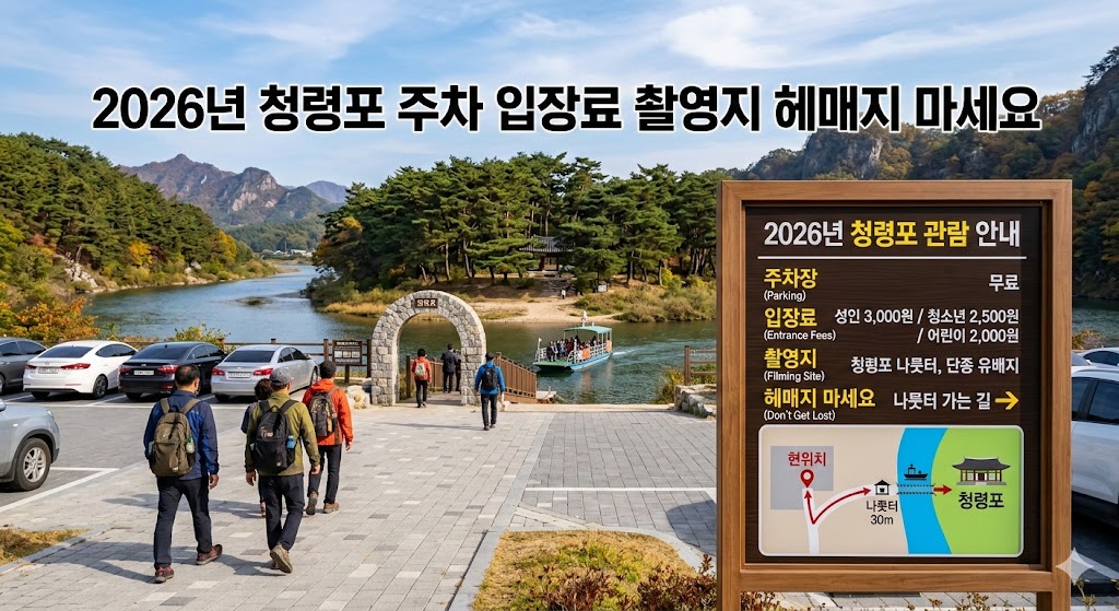 2026년 청령포 주차 입장료