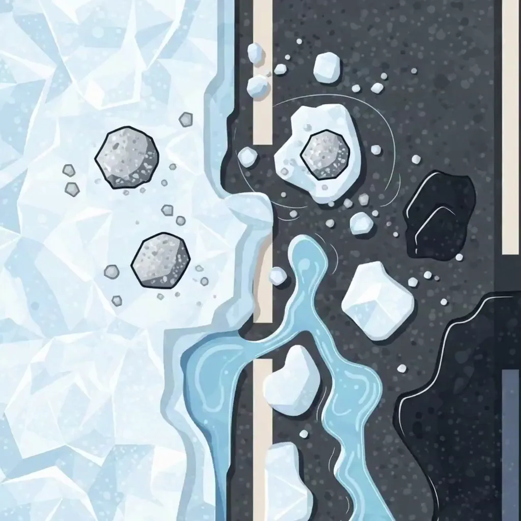 소금으로 얼음 녹임