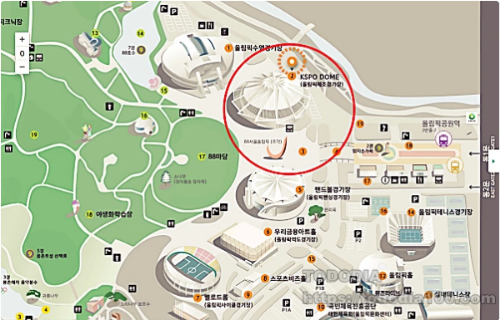 올림픽체조경기장-위치확대