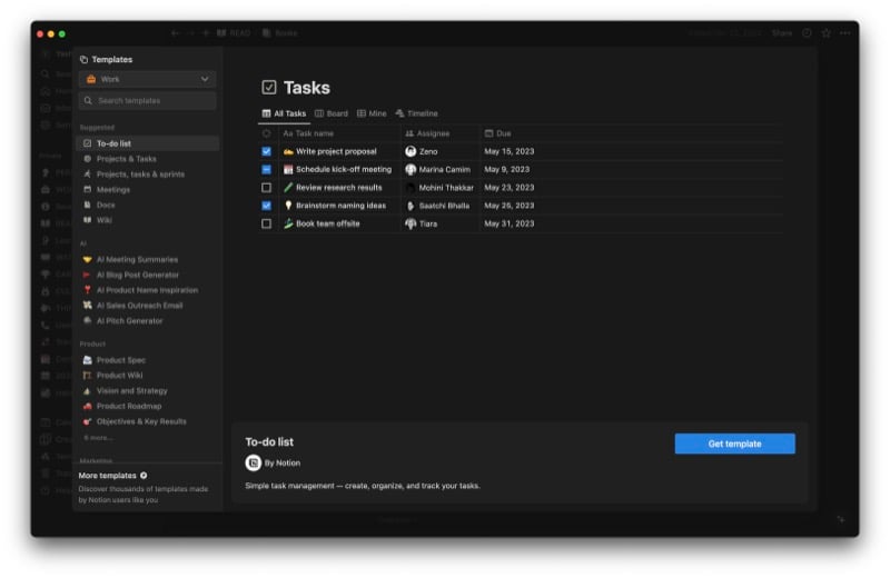 노션 태스크 리스트