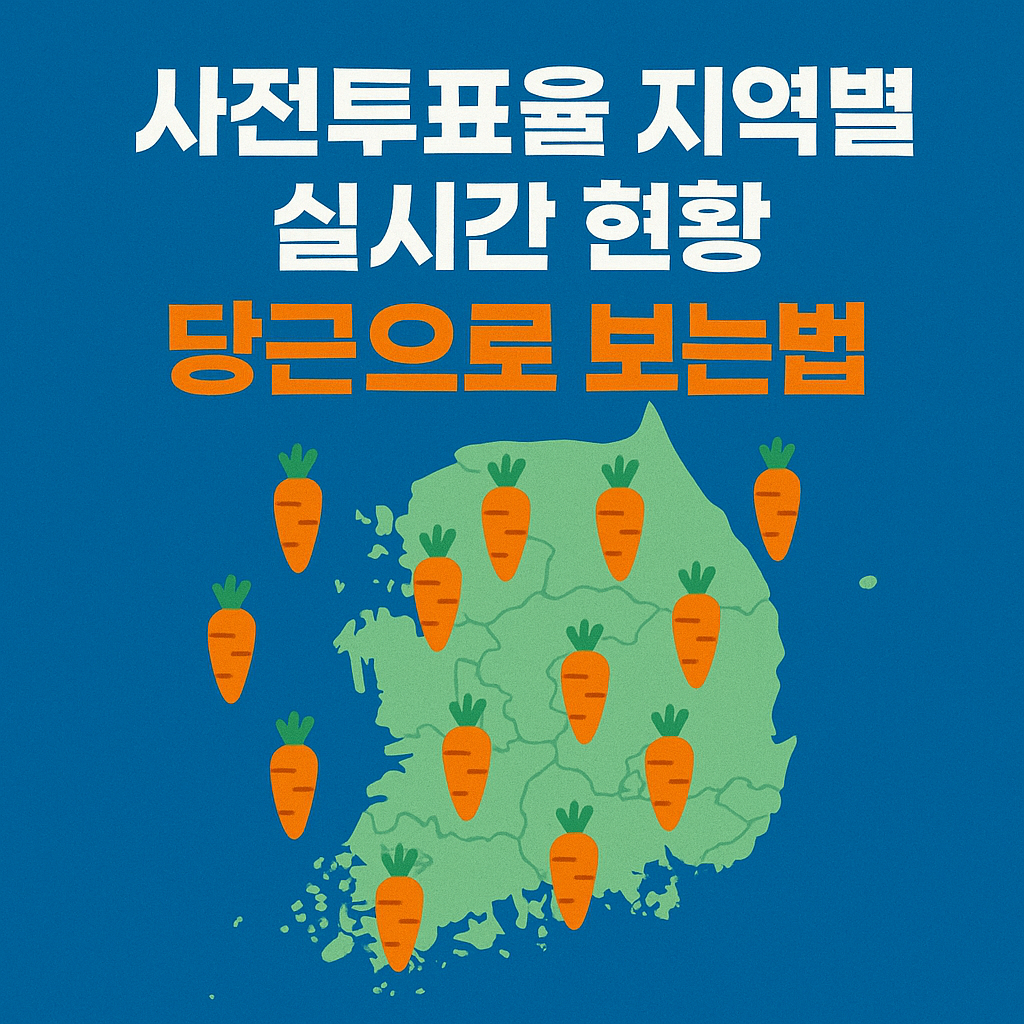 사전투표율 지역별 실시간 현황(당근으로 보는법)