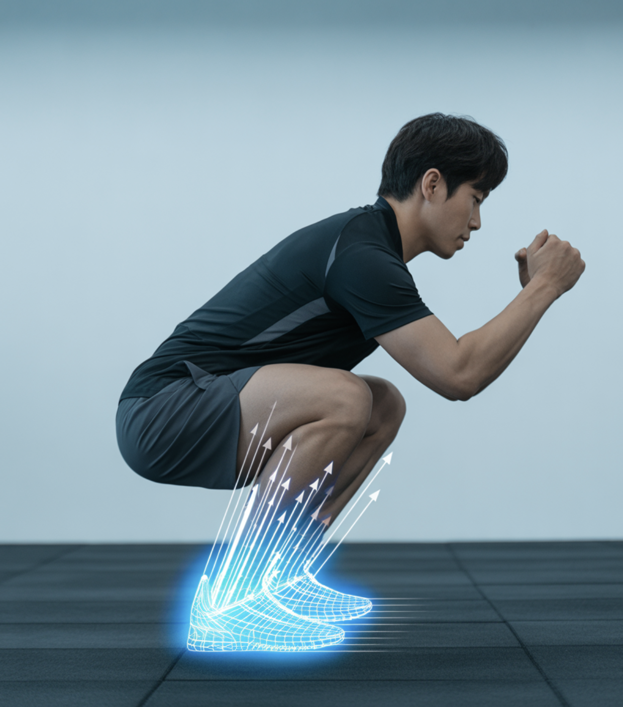 발바닥 전체로 땅을 밀어내세요