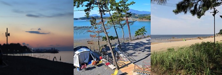 오시아노 오토캠핑리조트, 안녕 오토캠핑장, 망상 오토캠핑 리조트, 솔섬 오토캠핑장 전경