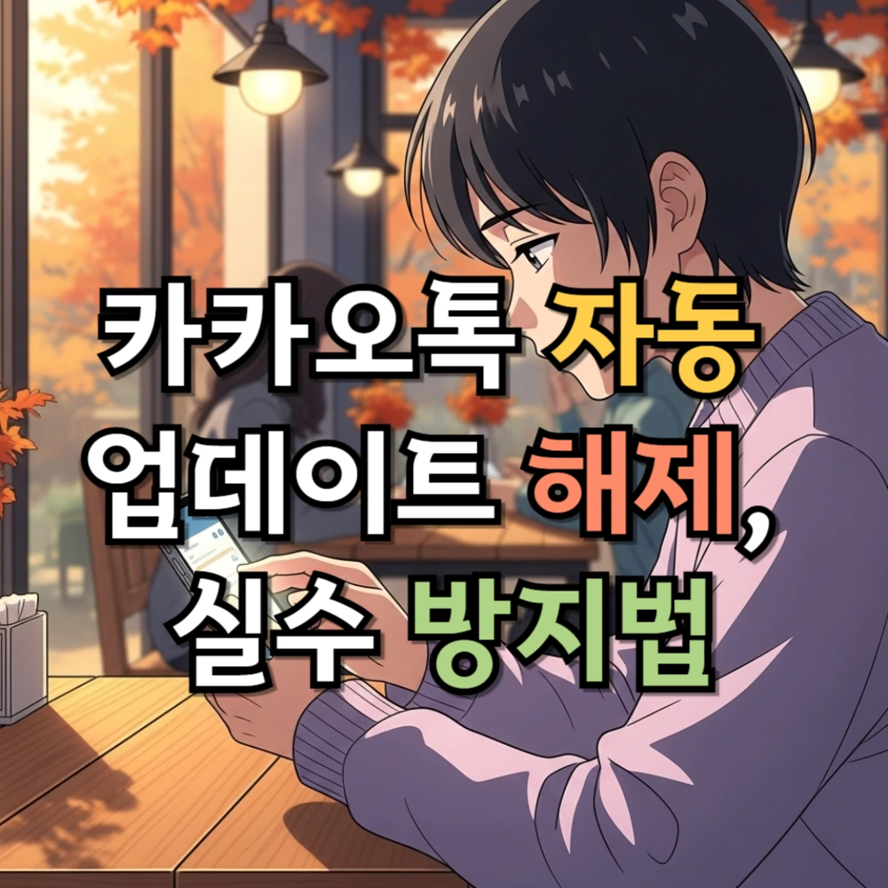 카카오톡 자동 업데이트 해제, 실수 방지법