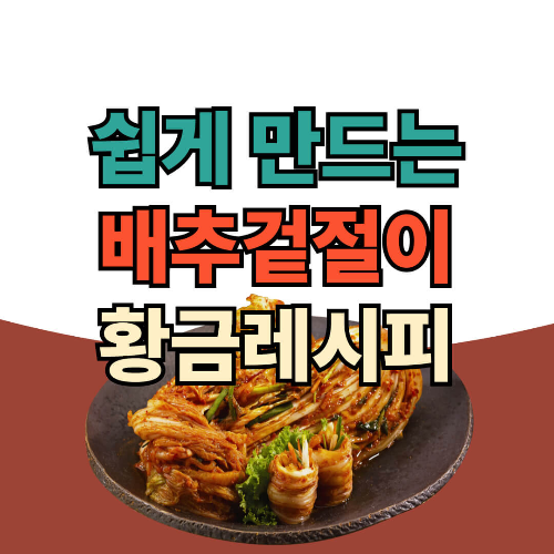 겉절이 황금레시피