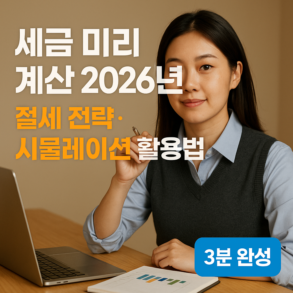 세금 미리 계산 2026년 | 절세 전략·시뮬레이션 활용법