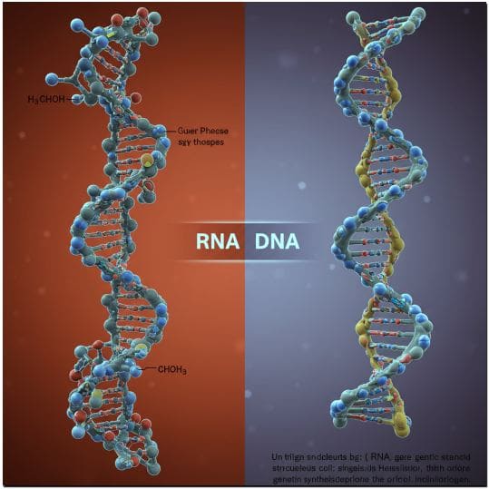 RNA와 DNA의 이미지
