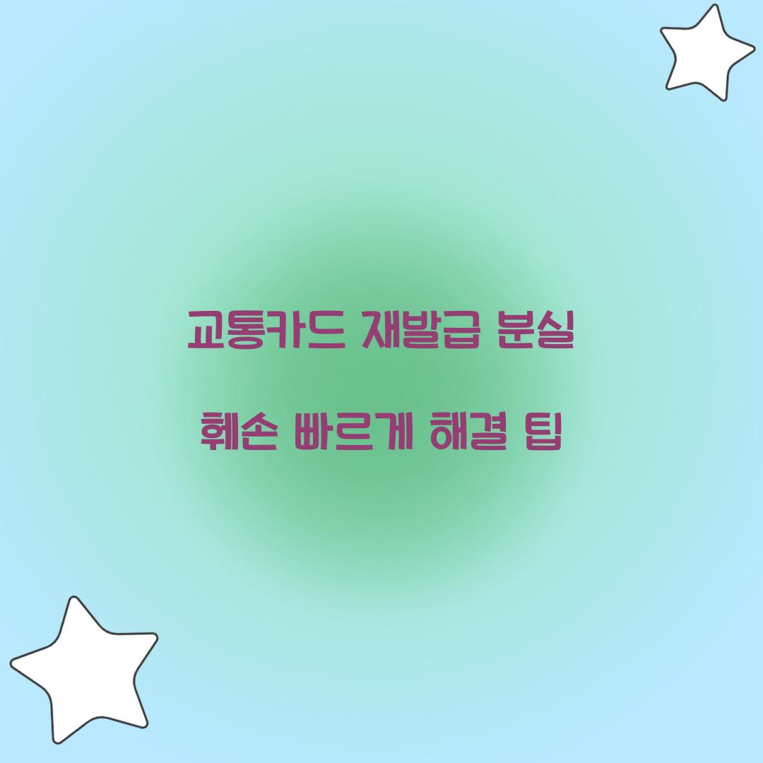 교통카드 재발급