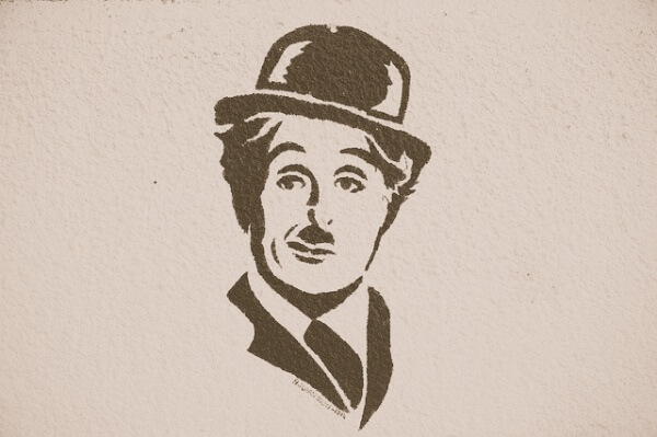 찰리 채플린 얼굴 그린그림