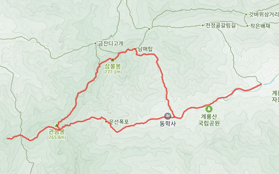 계룡산 등산코스