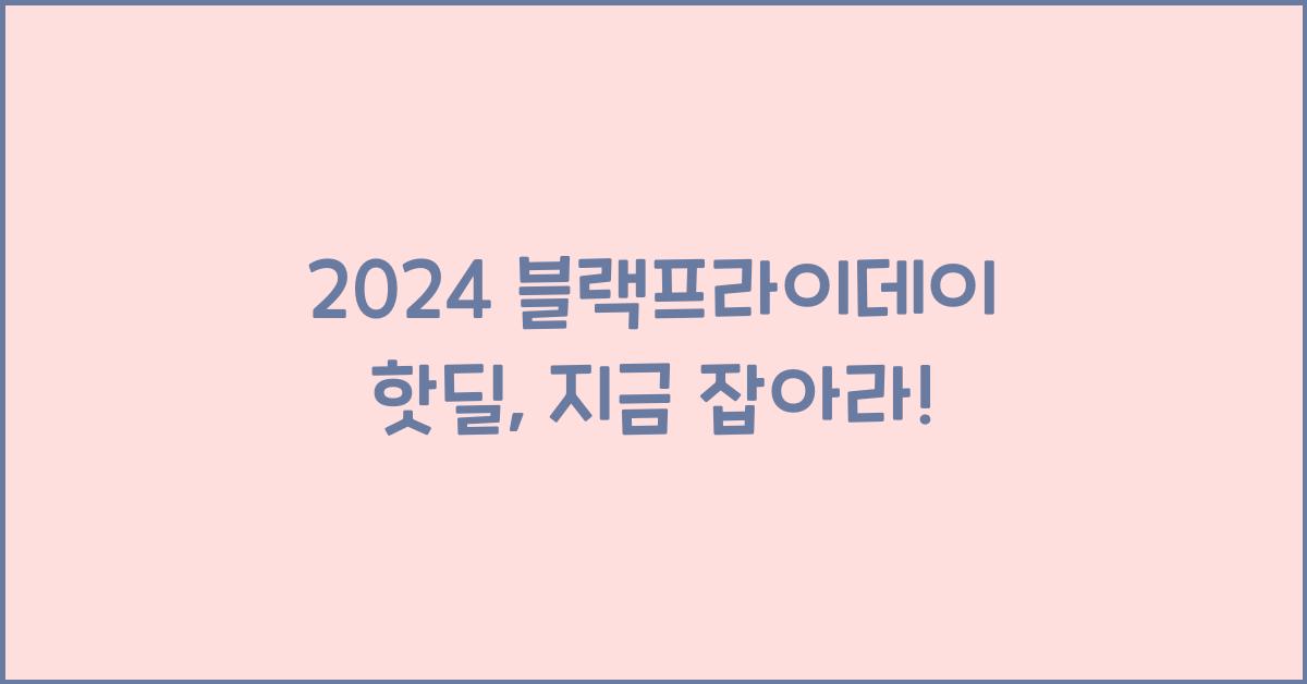 2024 블랙프라이데이