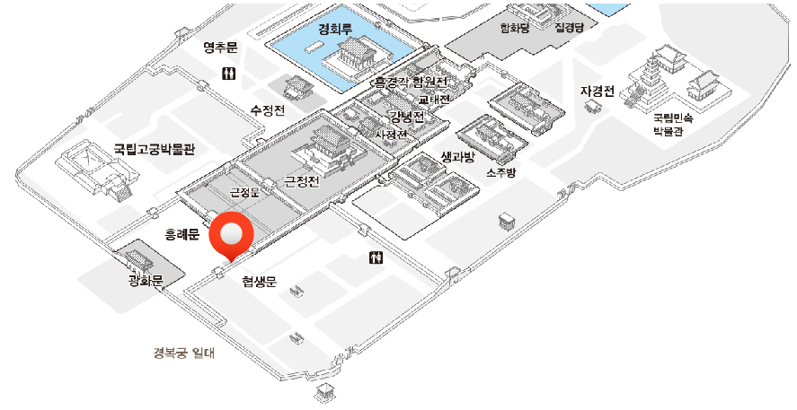 경복궁 입구 매표소 지도