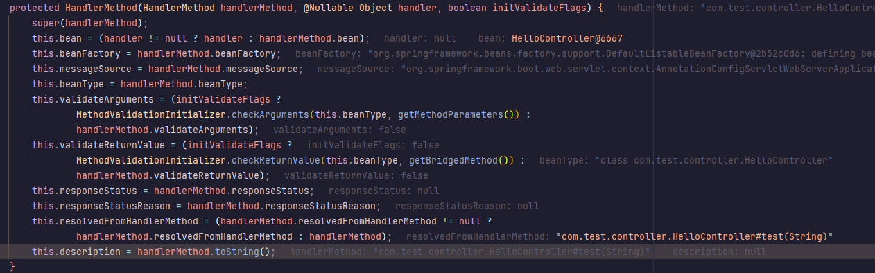 ServletInvocableHandlerMethod -> InvocableHandlerMethod -> HandlerMethod