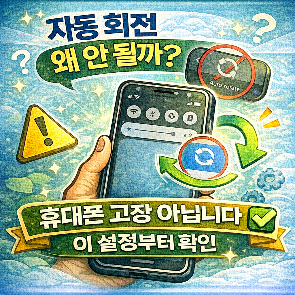 휴대폰 자동 회전이 가끔만 작동하는 이유