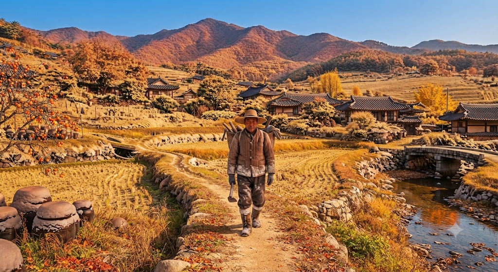 복수동 가을 농부
