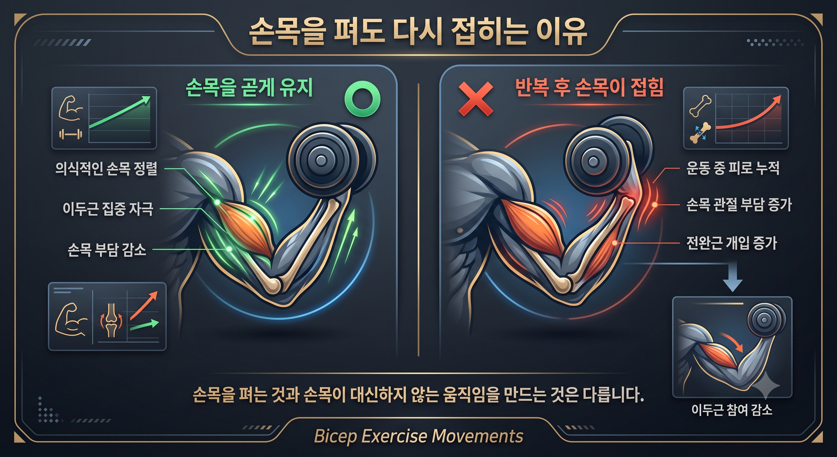 손목을 고정해도 다시 접히는 이유