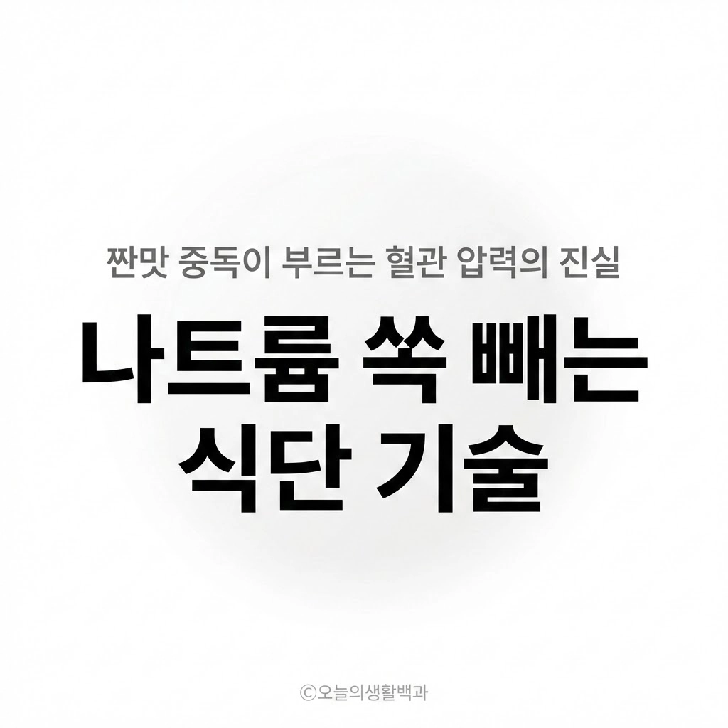 나도 모르게 '짠맛'에 중독된 몸, 혈관 통로를 좁게 만드는 주범