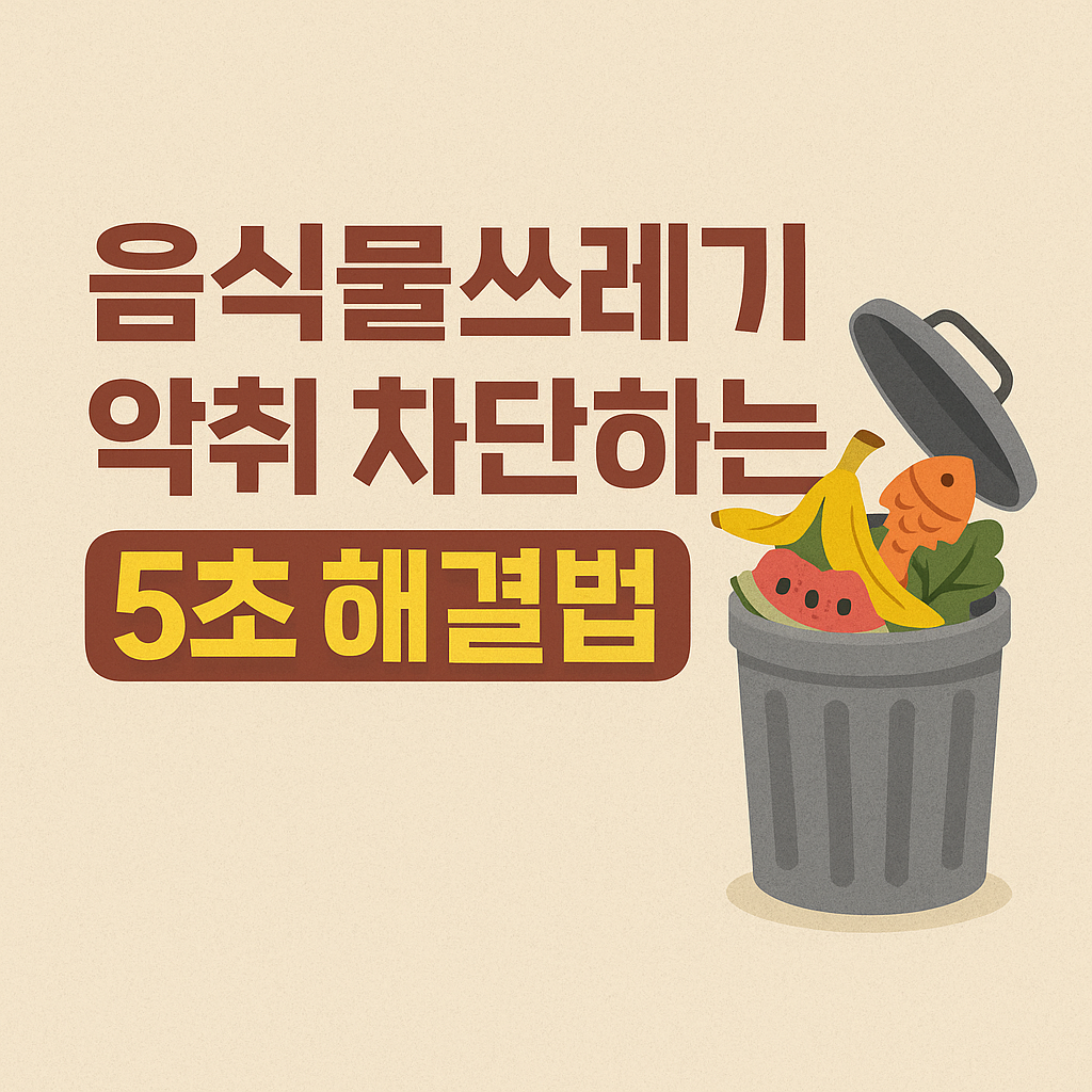 음식물쓰레기 악취 차단하는 5초 해결법