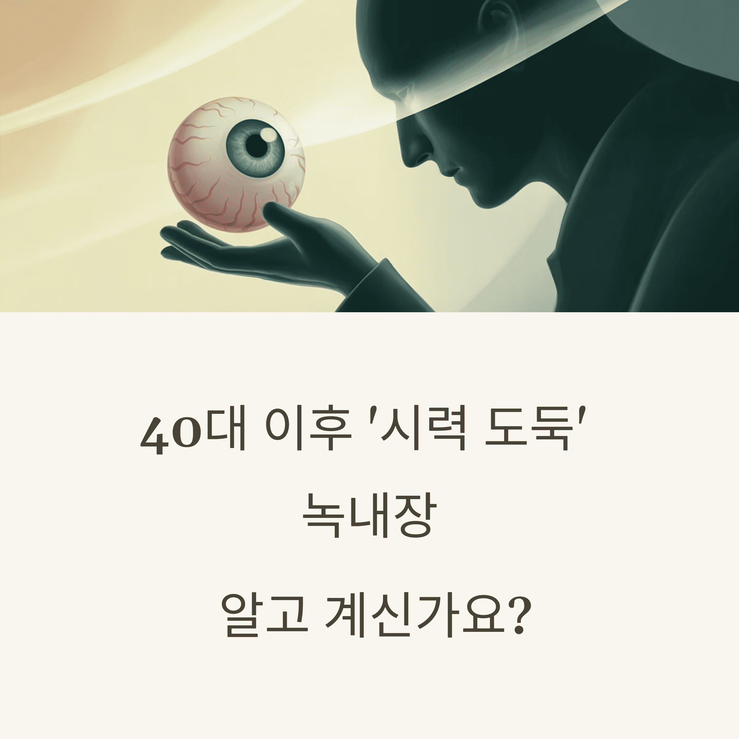 녹내장! 놓치면 늦는 시력 도둑의 진실