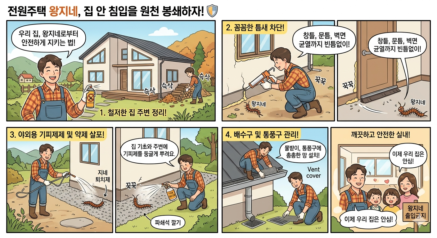 전원주택 왕지네 퇴치법