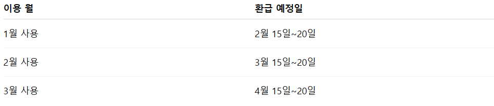 동백패스 환급일