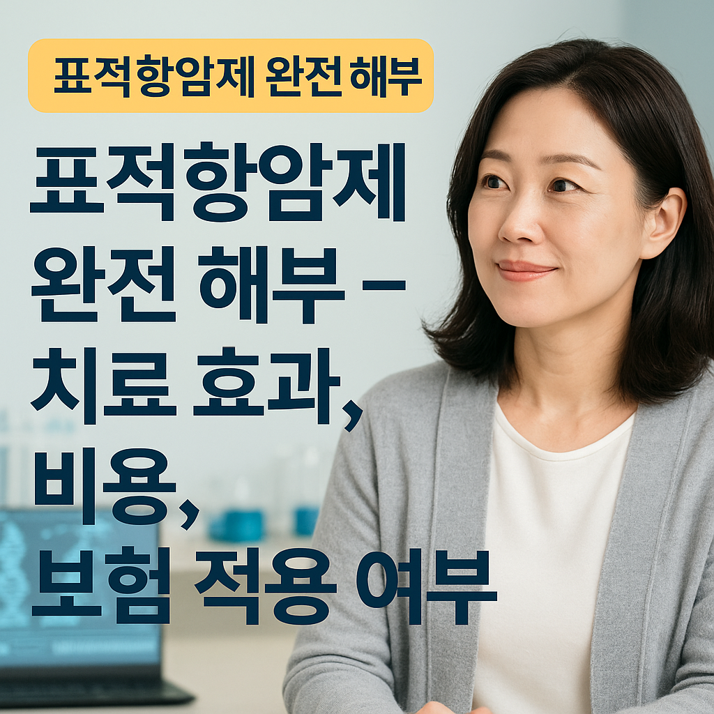 표적항암제 완전 해부 – 치료 효과, 비용, 보험 적용 여부