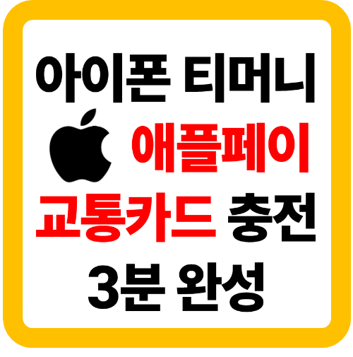 아이폰 티머니 등록 및 애플페이 교통카드 충전