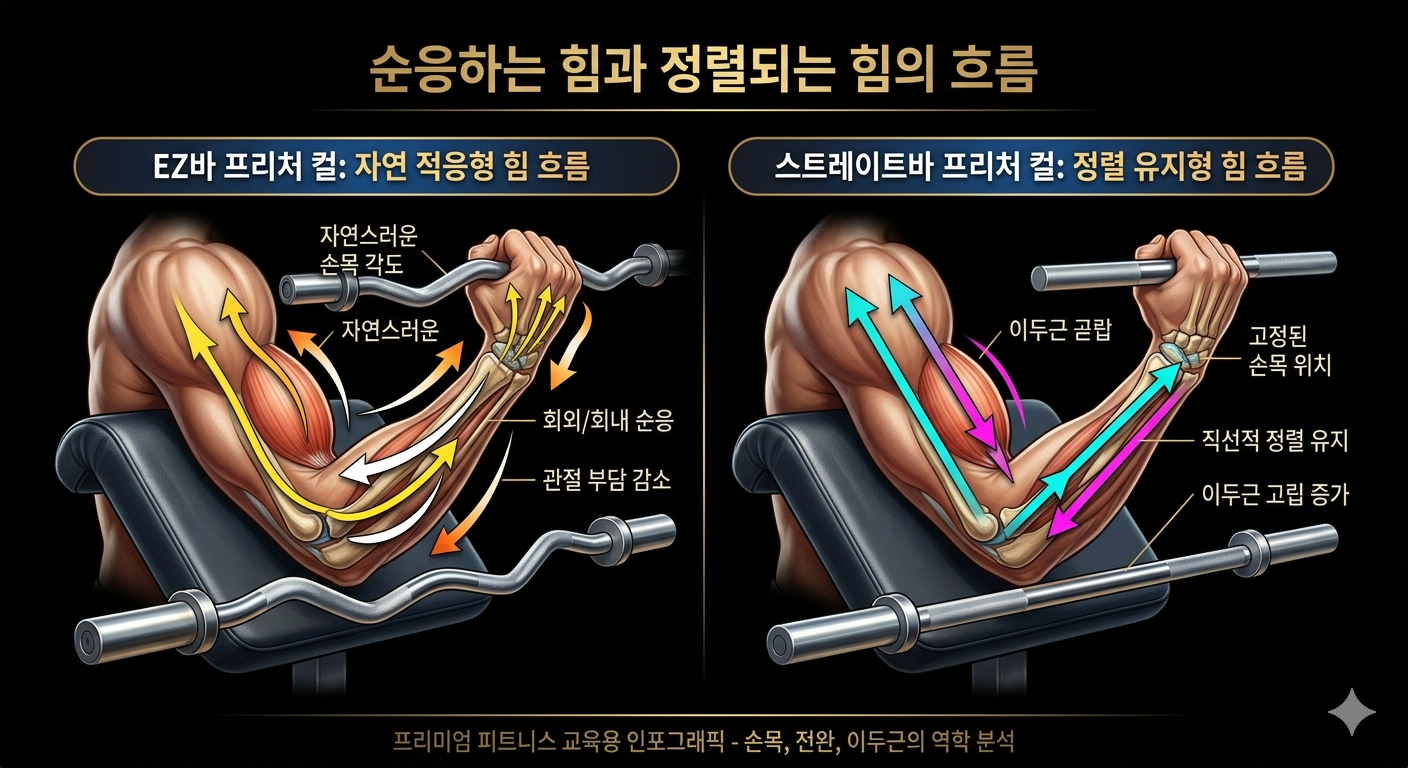 순응하는 힘과 정렬되는 힘의 흐름