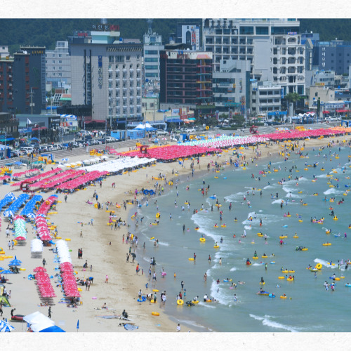 송정해변 카페거리 전경