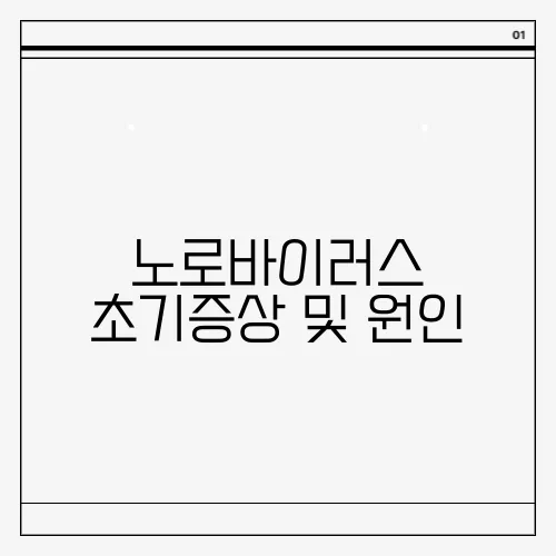 노로바이러스 초기증상 및 원인