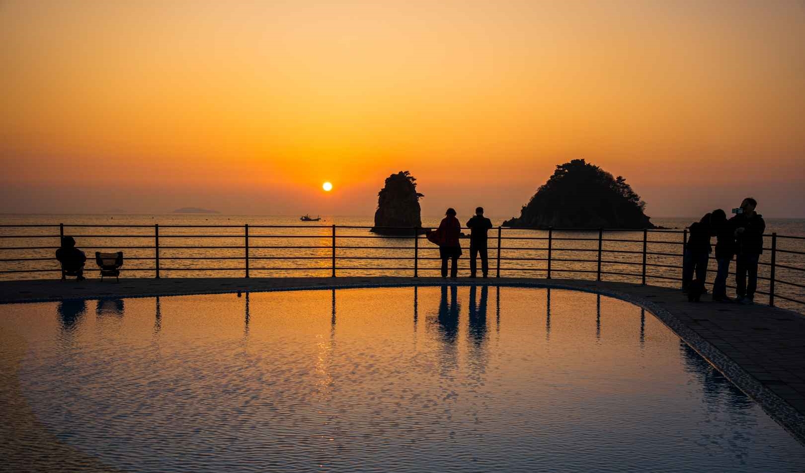 꽂지해수욕장 낙조